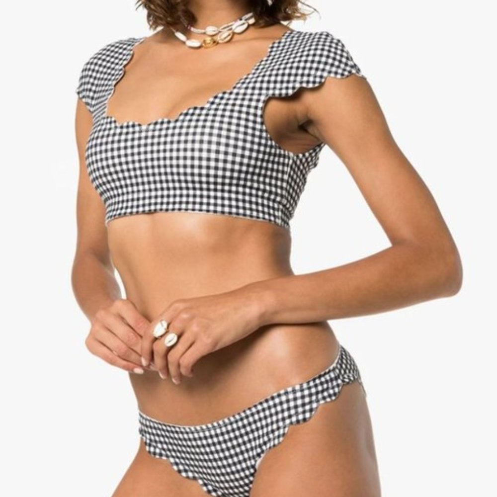 Marysia scalloped gingham bikini